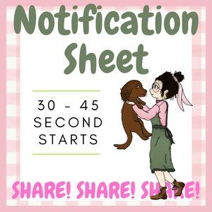 NOTIFICATION SHEET | Like to be notified when I go live!